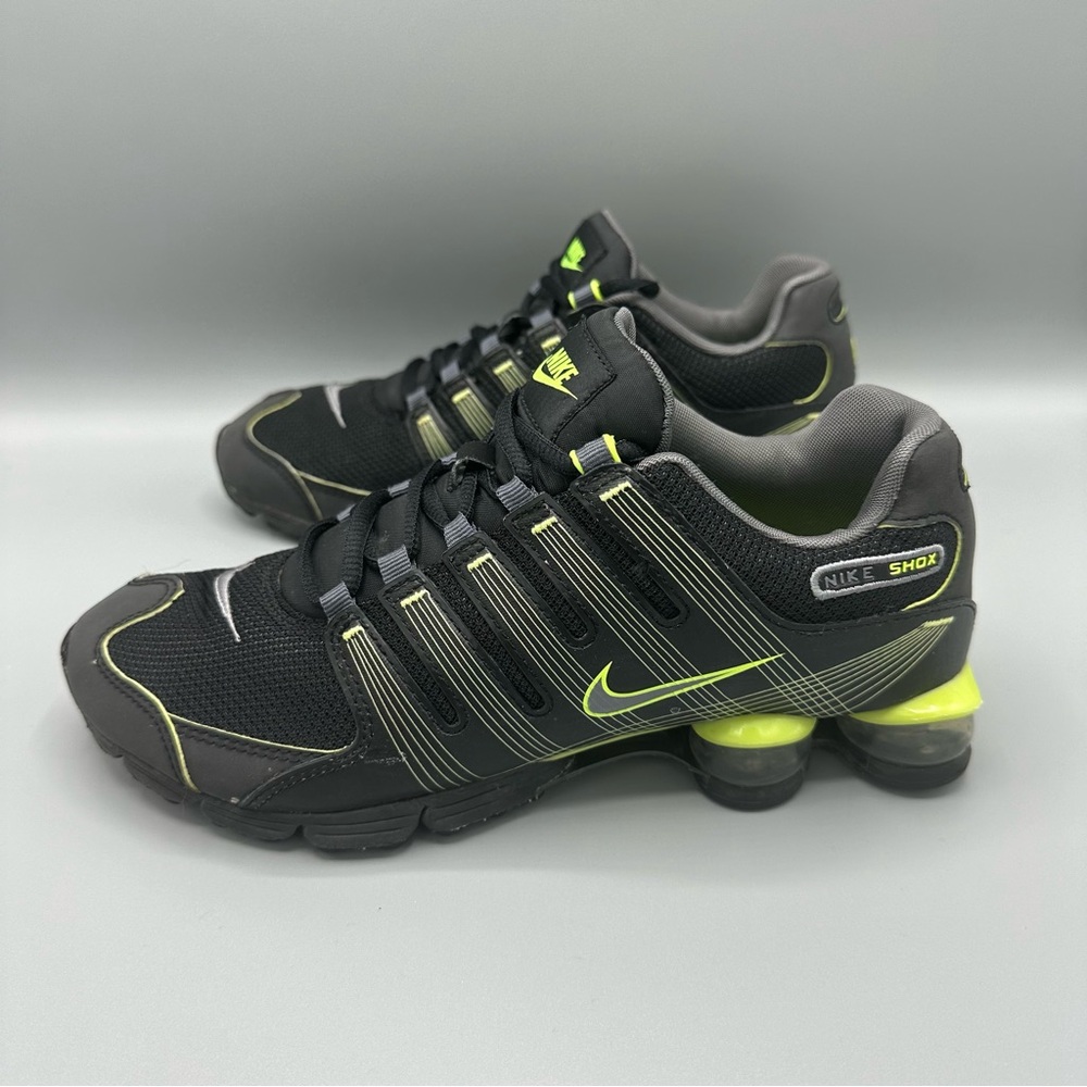 Nike Air Shox NZ 2.0 Shoes Sneakers 2010 Black/Dark Grey-Hot Lime Men’s Size 7